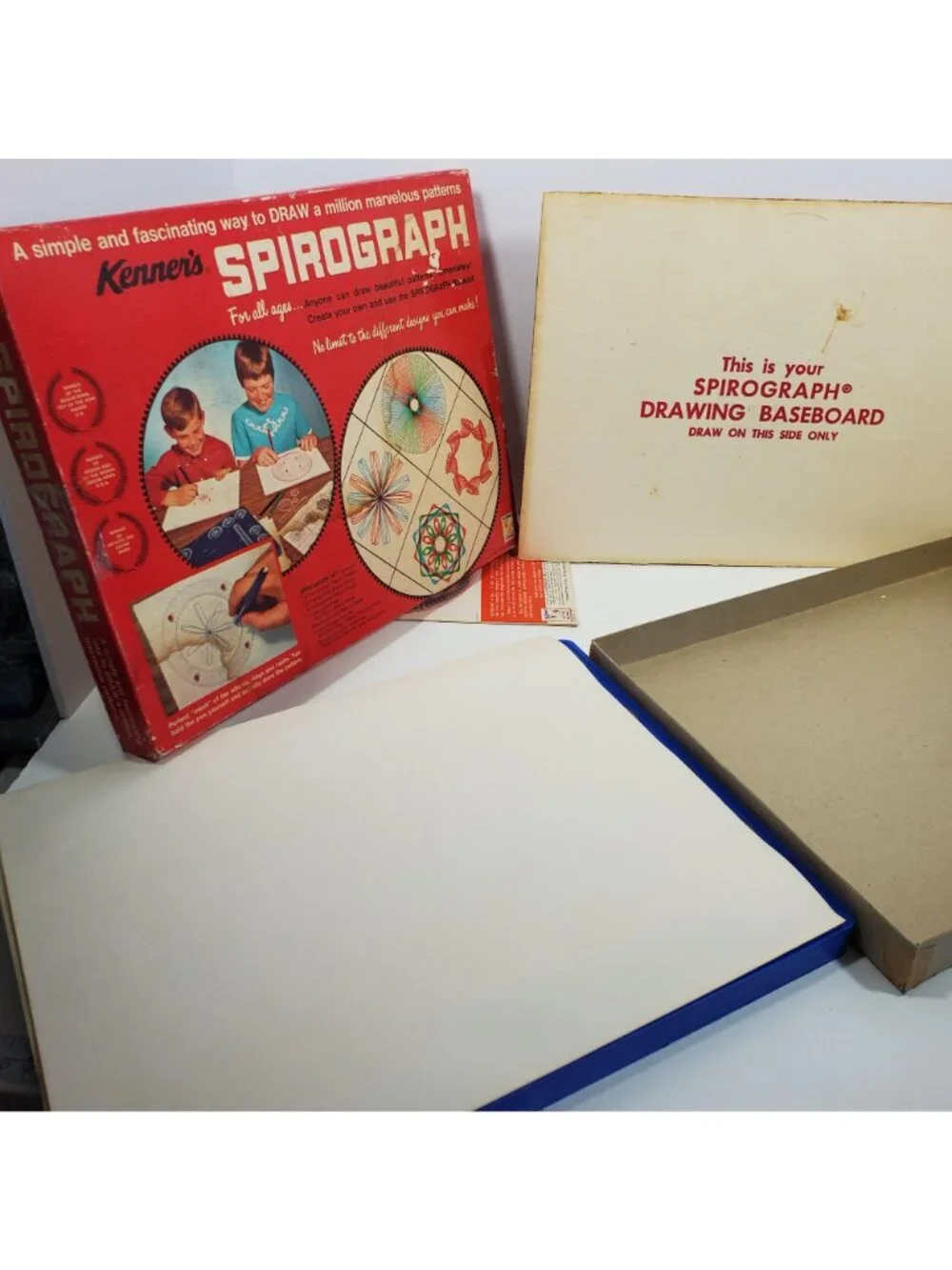Kenner 1967 Spirograph Drawing Set Complete Minus Pens Vintage Blue Tray - Picture 12 of 12